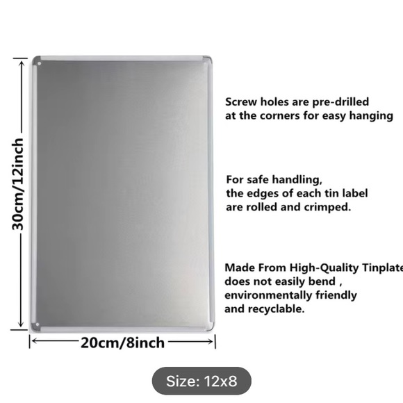 Dark Desert Highway Tin Sign 12”x 8” - Picture 3 of 3